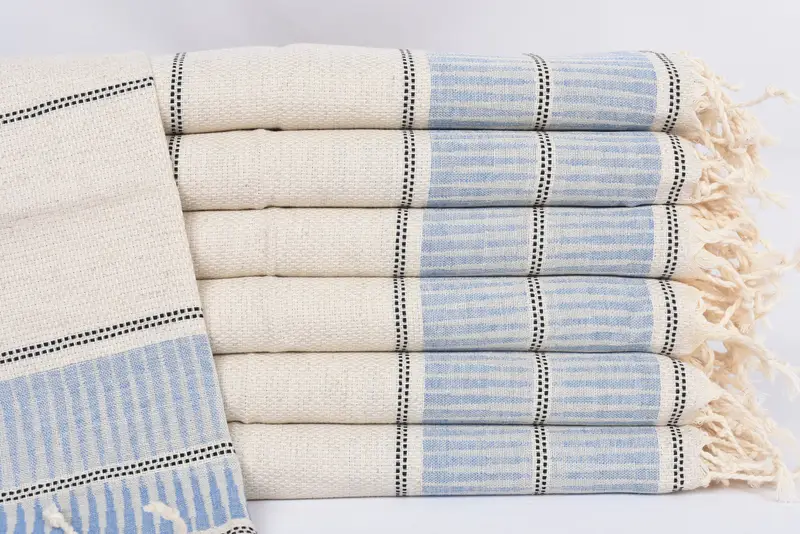 Customized Turkish Towel, Bathroom Towels, Small Bath Towels, Valentines Day Gift Idea, Personalized Dish Towel, 40x20 Linen Striped Towel - 1