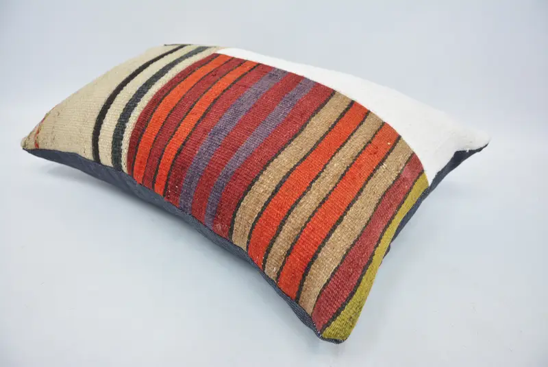 Interior Designer Pillow, Throw Kilim Pillow, Personalized Gift Pillow Pillow, Handmade Kilim Cushion, 16x24 Red Pillow, Pillow Case - 6