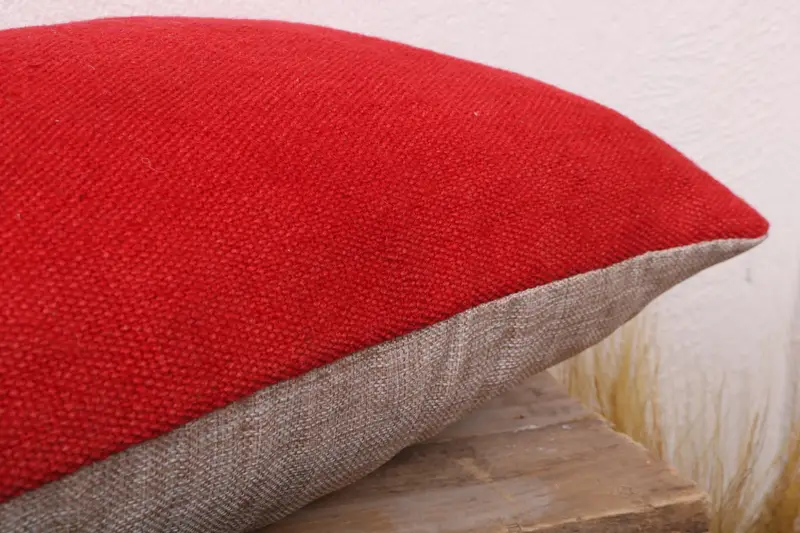 Nomadic Pillow Sham, 12x20 Red Pillow, Cushion Cover, Aesthetic Pillow Case, Vintage Pillow, Kilim Cushion Sham, Couch Cushion, Pillow for Sofa - 6
