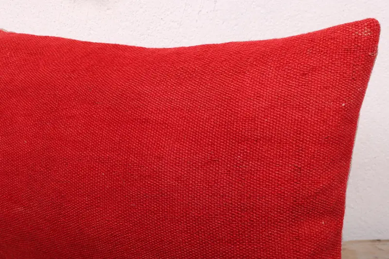 Nomadic Pillow Sham, 12x20 Red Pillow, Cushion Cover, Aesthetic Pillow Case, Vintage Pillow, Kilim Cushion Sham, Couch Cushion, Pillow for Sofa - 5