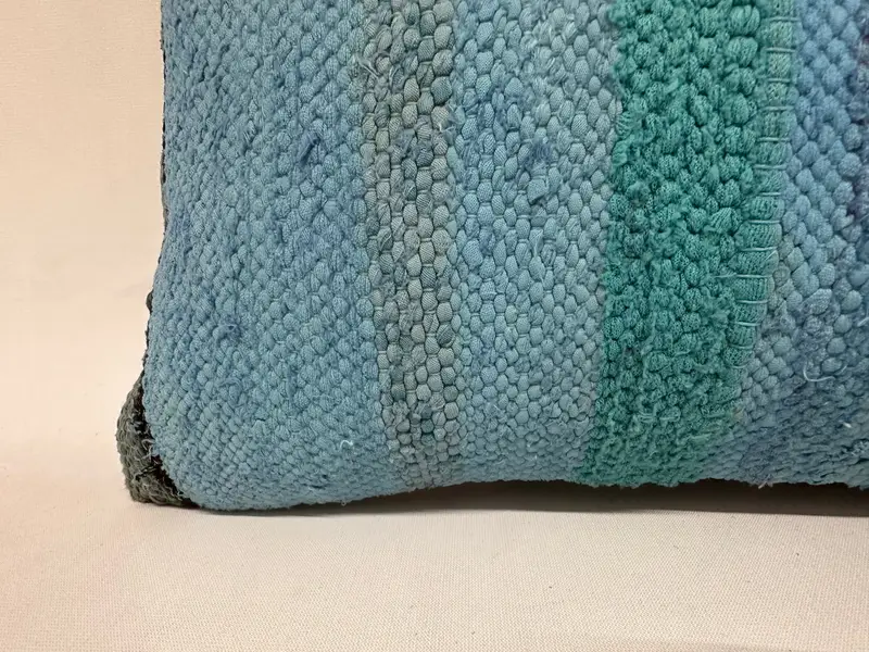 Handmade Pillow Sham, Pillow for Sofa, Cushion Case, Nautical Throw Cushion Case, Home Decor Pillow, Boho Pillow Sham Cover, 12x24 Blue Pillow - 2
