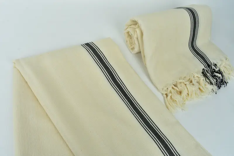 Large Turkish Towel, Travel Towel, Beach towel, Sand-Resistant Peshtemal, Custom Beach Towel, Wedding Gift For Bride, 68x36 Cotton Striped Towel - 8