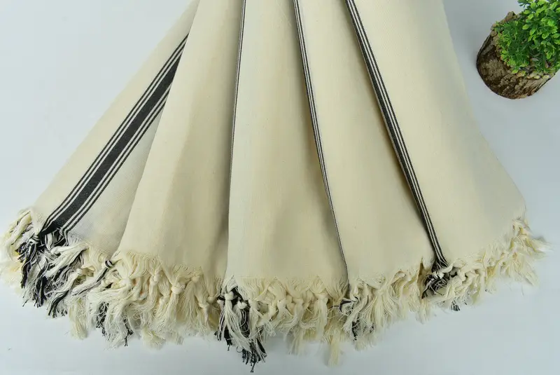 Large Turkish Towel, Travel Towel, Beach towel, Sand-Resistant Peshtemal, Custom Beach Towel, Wedding Gift For Bride, 68x36 Cotton Striped Towel - 5