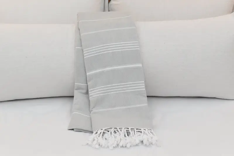 Turkish Towel Beach Blanket, Turkish Blanket, Bridesmaid Gifts Personalized, 96x80 Cotton Striped Towel, Custom Wedding Gifts, Bachelorette Gifts - 4