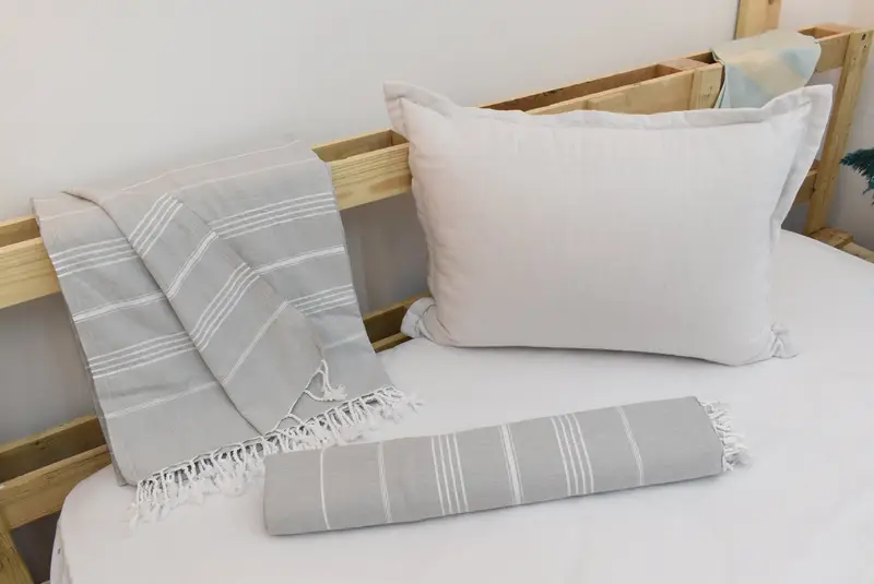 Turkish Towel Beach Blanket, Turkish Blanket, Bridesmaid Gifts Personalized, 96x80 Cotton Striped Towel, Custom Wedding Gifts, Bachelorette Gifts - 5