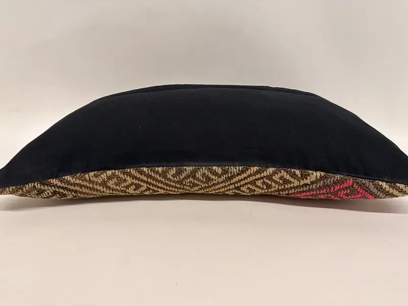 Pillow Cover, Wholesale Pillow Case, Outdoor Bolster Cushion, Vintage Kilim Throw Pillow, Kilim Cushion Sham, 12x24 Brown Pillow Cover, Kilim Pillow - 7