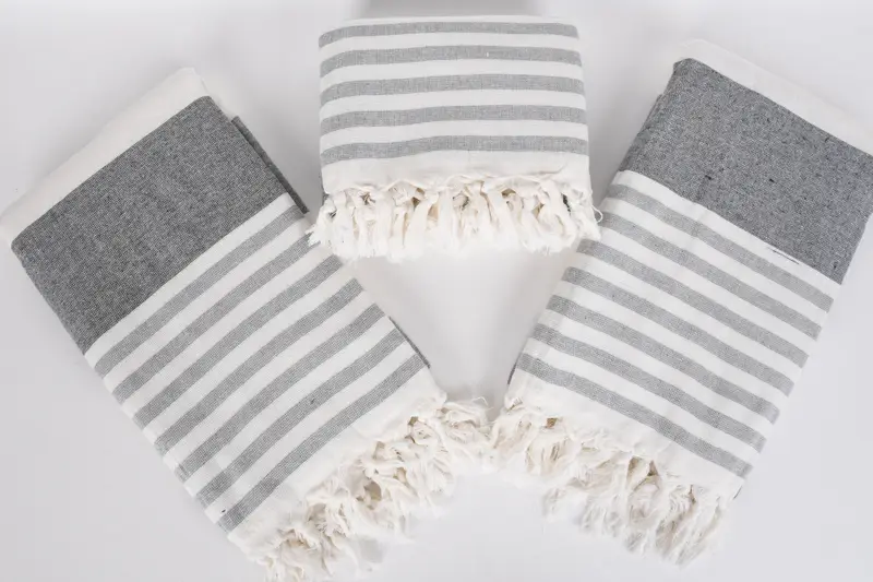 Quick-dry peshtemal, 68x36 Cotton Striped Terry Towel, Sand-free towel, Personalized Bridesmaid Beach Towel, Thin towel, Personalized Gift For Her - 6
