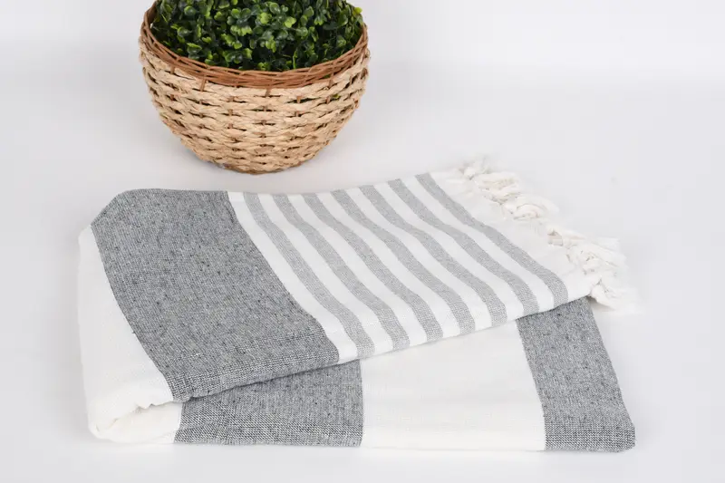 Quick-dry peshtemal, 68x36 Cotton Striped Terry Towel, Sand-free towel, Personalized Bridesmaid Beach Towel, Thin towel, Personalized Gift For Her - 4