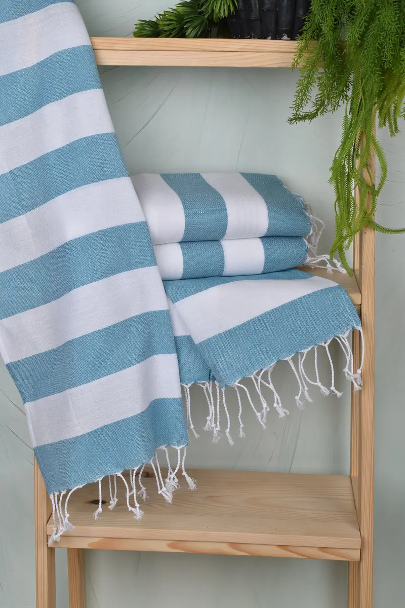 Monogram Kitchen Towel, Turkish Hand Towel, Bulk Order Towel, Christmas Hand Towel, 40x18 Cotton Striped Towel, Organic Towel, Bathroom Towels - 6