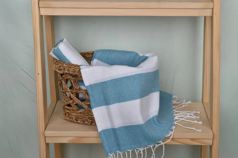 Monogram Kitchen Towel, Turkish Hand Towel, Bulk Order Towel, Christmas Hand Towel, 40x18 Cotton Striped Towel, Organic Towel, Bathroom Towels - 4