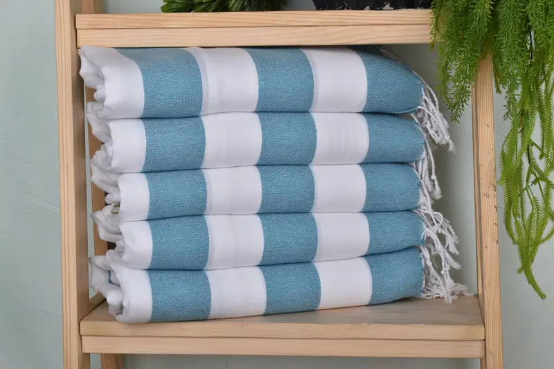 Monogram Kitchen Towel, Turkish Hand Towel, Bulk Order Towel, Christmas Hand Towel, 40x18 Cotton Striped Towel, Organic Towel, Bathroom Towels - 1