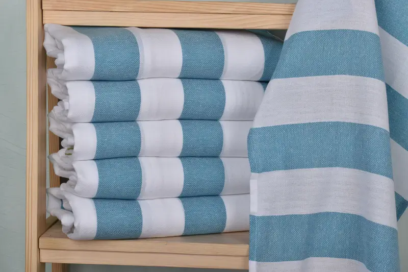 Monogram Kitchen Towel, Turkish Hand Towel, Bulk Order Towel, Christmas Hand Towel, 40x18 Cotton Striped Towel, Organic Towel, Bathroom Towels - 2