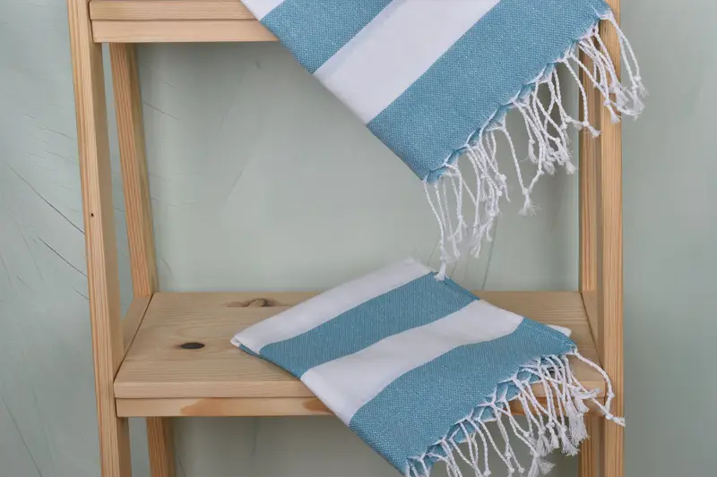 Monogram Kitchen Towel, Turkish Hand Towel, Bulk Order Towel, Christmas Hand Towel, 40x18 Cotton Striped Towel, Organic Towel, Bathroom Towels - 5
