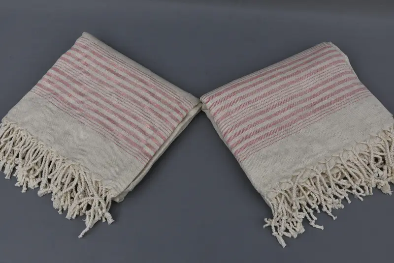 Organic towel, 68x40 Linen Striped Towel, Organic Towel, Beach Towel Gift, Handmade Turkish hammam towel, Bridal Shower Favor, Home Decor Gifts - 4