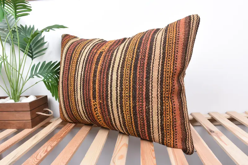 Pillow for Sofa, Shabby Chic Cushion Cover, Pillow, 20x28 Orange Cushion Cover, Boho Pillow Sham Cover, Boho Chic Cushion Case, Vintage Pillow - 5