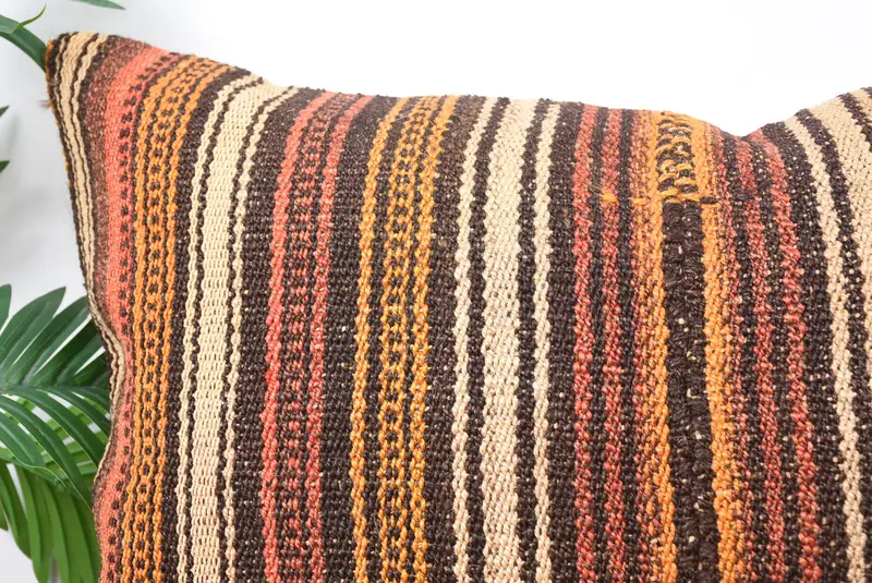 Pillow for Sofa, Shabby Chic Cushion Cover, Pillow, 20x28 Orange Cushion Cover, Boho Pillow Sham Cover, Boho Chic Cushion Case, Vintage Pillow - 2