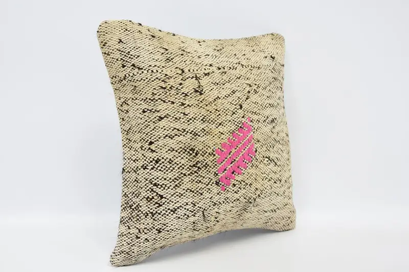 Cushion Cover, Comfy Throw Pillow Cover, 12x12 Beige Cushion Cover, Antique Pillows, Kilim Pillow, Aztec Pillow Case, Home Decor Pillow - 3