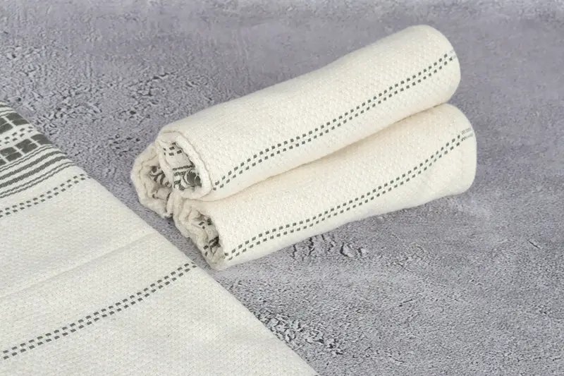 Bridesmaid Gifts, 40x20 Linen Striped Towel, Personalized Hand Towel, First Wedding Anniversary Gift, Custom Hand Towel, Best Friend Christmas Gift - 8