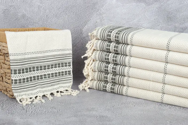 Bridesmaid Gifts, 40x20 Linen Striped Towel, Personalized Hand Towel, First Wedding Anniversary Gift, Custom Hand Towel, Best Friend Christmas Gift - 3
