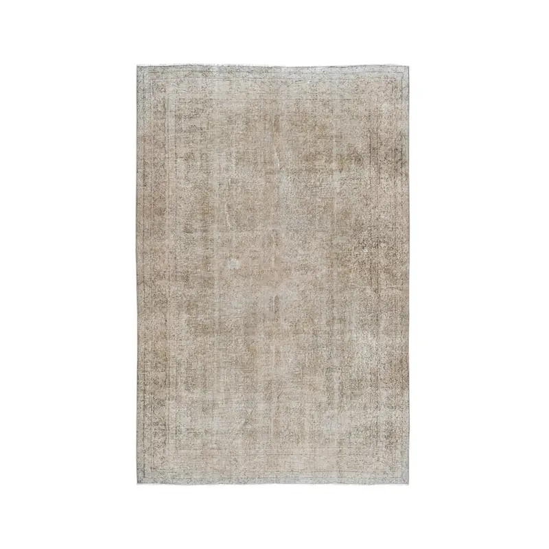 Oushak Türkischer Teppich, 5,9x9,2 ft Vintage Teppich, grauer abstrakter Wollteppich - 1