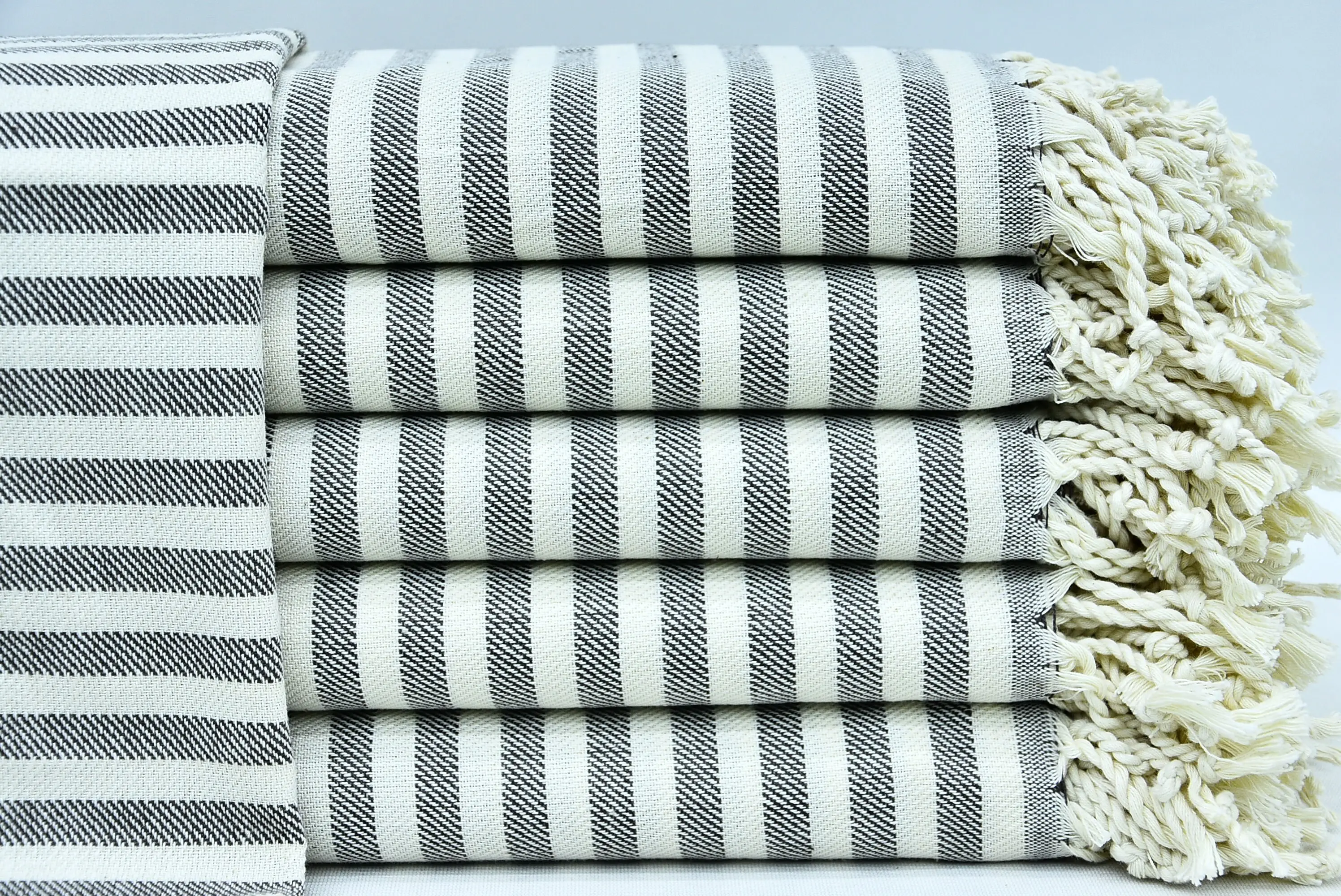 Bathroom Towel Brown & White Cotton, 24 W x 40 L - 1