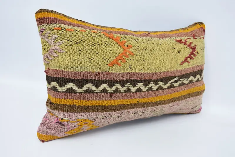 Wholesale Pillow Cover, Turkish Kilim Pillow, 12x20 Green Pillow Sham, Vintage Pillow, Cushion Case, Accent Pillow, Antique Pillows - 3