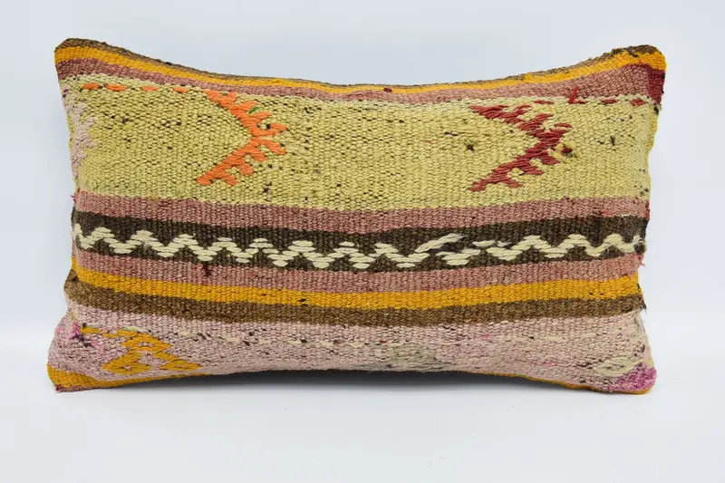 Wholesale Pillow Cover, Turkish Kilim Pillow, 12x20 Green Pillow Sham, Vintage Pillow, Cushion Case, Accent Pillow, Antique Pillows - 1