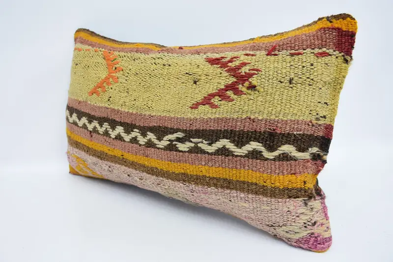 Wholesale Pillow Cover, Turkish Kilim Pillow, 12x20 Green Pillow Sham, Vintage Pillow, Cushion Case, Accent Pillow, Antique Pillows - 4