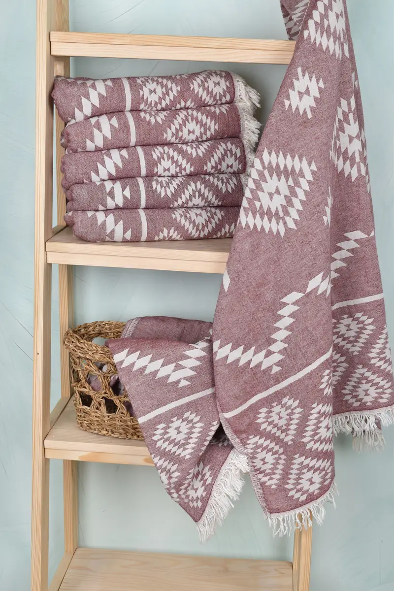 Lightweight towel, 70x36 Cotton Kilim Towel, Valentines Day Gift Idea, Bridesmaid Gift Towel, Fouta towel, Lightweight Turkish towel for beach - 4