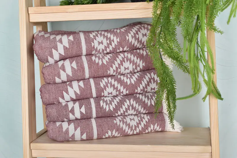 Lightweight towel, 70x36 Cotton Kilim Towel, Valentines Day Gift Idea, Bridesmaid Gift Towel, Fouta towel, Lightweight Turkish towel for beach - 3