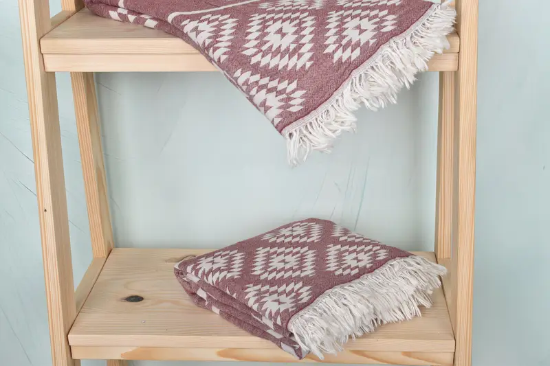 Lightweight towel, 70x36 Cotton Kilim Towel, Valentines Day Gift Idea, Bridesmaid Gift Towel, Fouta towel, Lightweight Turkish towel for beach - 6
