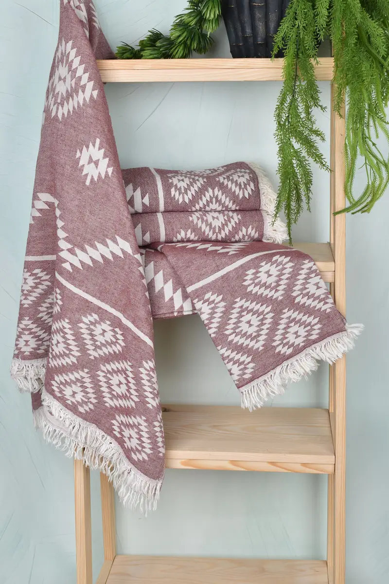 Lightweight towel, 70x36 Cotton Kilim Towel, Valentines Day Gift Idea, Bridesmaid Gift Towel, Fouta towel, Lightweight Turkish towel for beach - 7