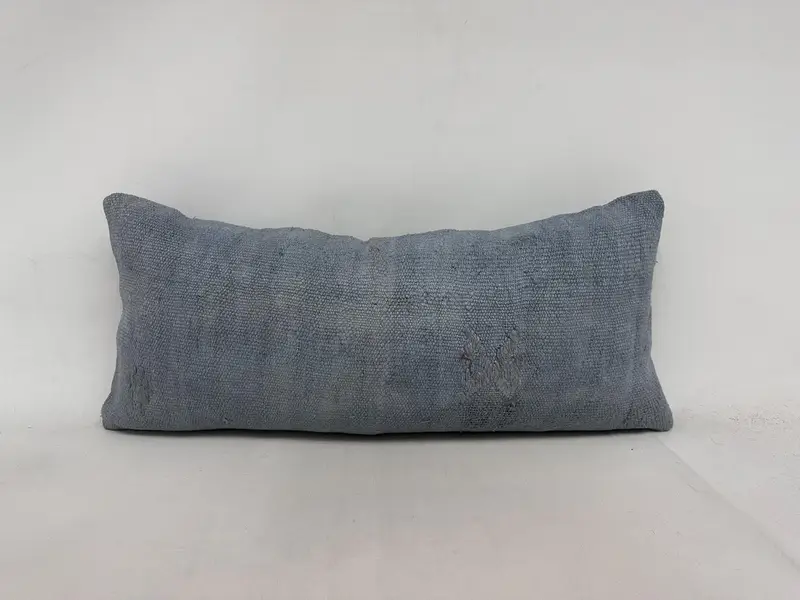Vintage Pillow, Chair Pillow Cover, Home Decor Pillow, Cushion Cover, Pastel Pillow Cover, Vintage Kilim Throw Pillow, 16x36 Gray Pillow - 1