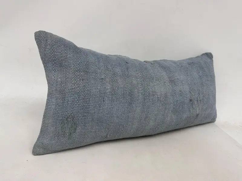 Vintage Pillow, Chair Pillow Cover, Home Decor Pillow, Cushion Cover, Pastel Pillow Cover, Vintage Kilim Throw Pillow, 16x36 Gray Pillow - 3
