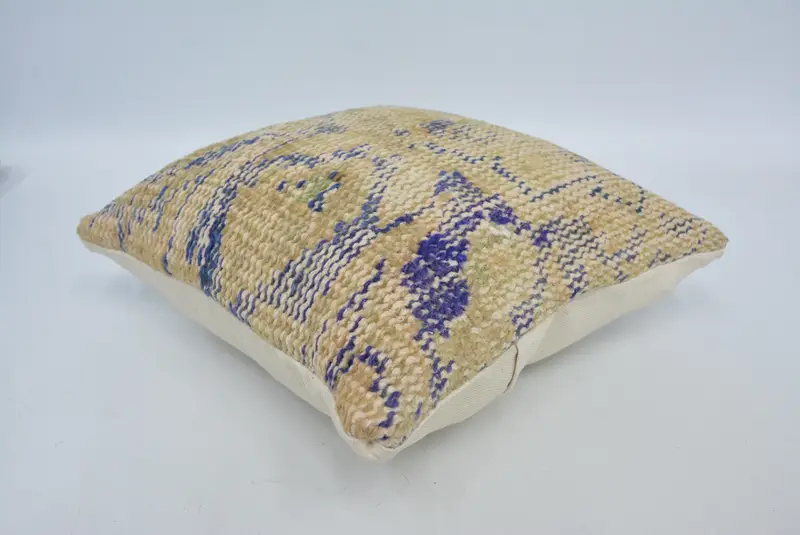 Rustic Cushion Case, Aesthetic Pillow, Antique Pillows, Pillow for Sofa, Pillow Case, Handmade Kilim Cushion, 12x12 Beige Cushion Case - 6
