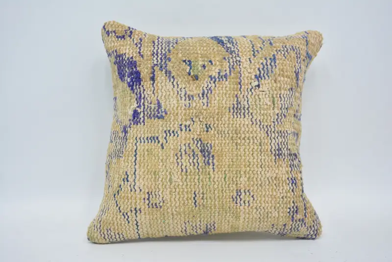 Rustic Cushion Case, Aesthetic Pillow, Antique Pillows, Pillow for Sofa, Pillow Case, Handmade Kilim Cushion, 12x12 Beige Cushion Case - 1
