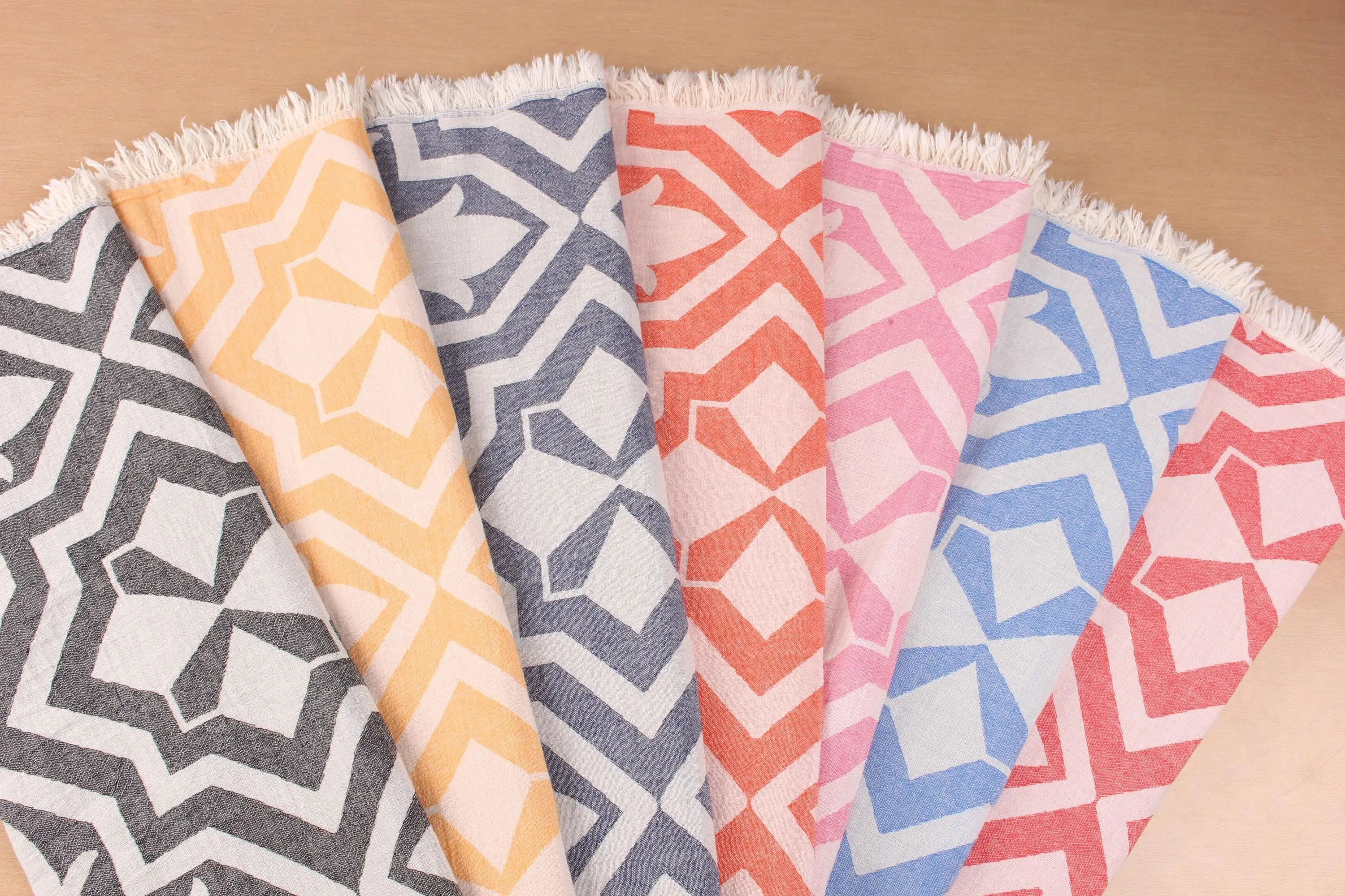 Personalized Turkish Organic Cotton Towel, Beige, 67x36 Inches - 1