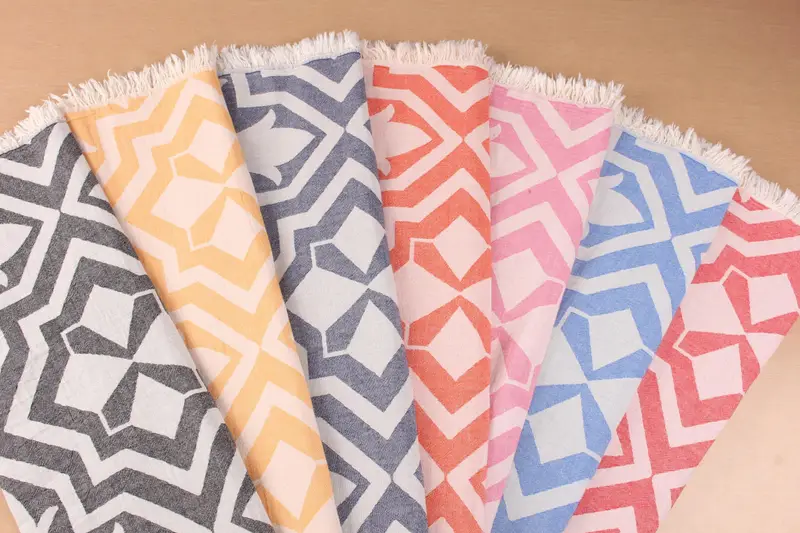 Personalized Turkish Organic Cotton Towel, Beige, 67x36 Inches