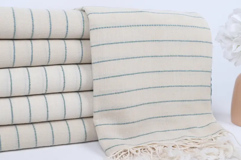 Housewarming Gift, 64x38 Linen Striped Towel, Personalized Bridesmaid Gift, Turkish bath towel for spa, Christmas Gift, Lightweight Turkish towel - 2