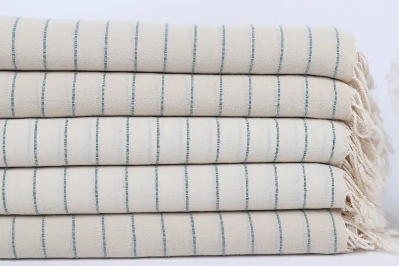 Housewarming Gift, 64x38 Linen Striped Towel, Personalized Bridesmaid Gift, Turkish bath towel for spa, Christmas Gift, Lightweight Turkish towel - 3