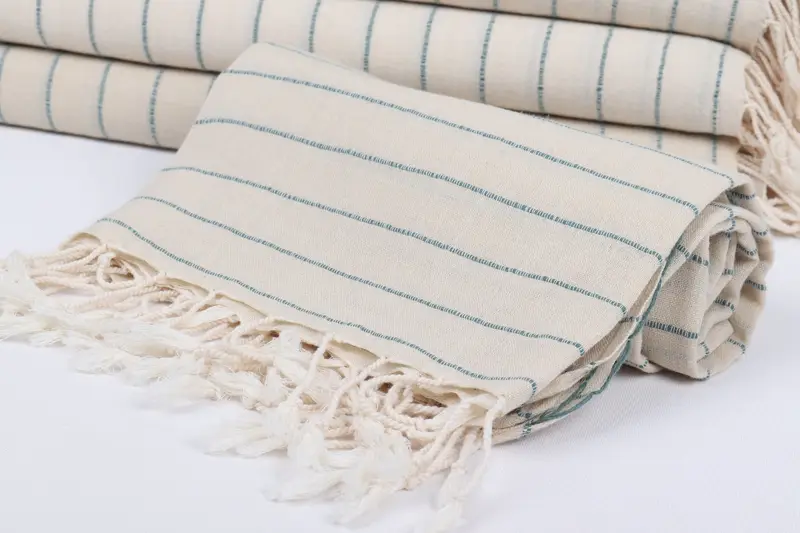 Housewarming Gift, 64x38 Linen Striped Towel, Personalized Bridesmaid Gift, Turkish bath towel for spa, Christmas Gift, Lightweight Turkish towel - 4