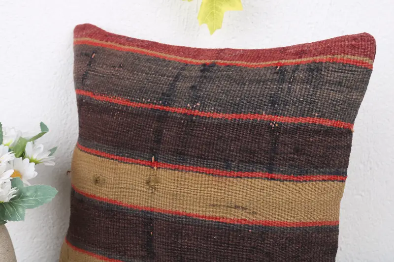 Vintage Cushion Cover, Cushion, 12x12 Blue Cushion Cover, Boho Pillow Sham Cover, Interior Designer Pillow, Kilim Pillow Cover, Comfy Throw Pillow - 5