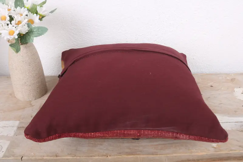 Vintage Cushion Cover, Cushion, 12x12 Blue Cushion Cover, Boho Pillow Sham Cover, Interior Designer Pillow, Kilim Pillow Cover, Comfy Throw Pillow - 7