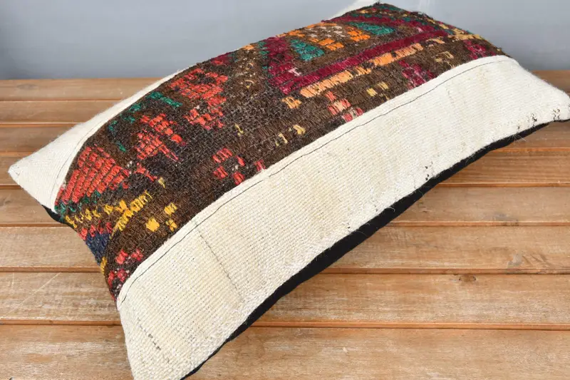 Antique Pillows, Cushion, Vintage Cushion Cover, Interior Designer Pillow, 12x20 White Pillow Case, Nomadic Pillow Case, Pillow for Sofa - 2