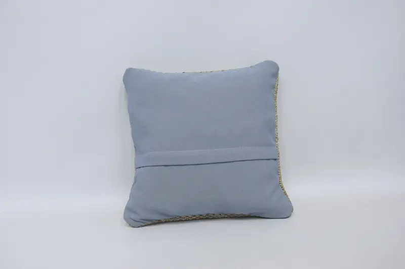 Vintage Kilim Throw Pillow, 16x16 White Cushion Case, Ikat Cushion Cover, Retro Throw Pillow, Pillow, Turkish Pillow, Home Decor Pillow - 6