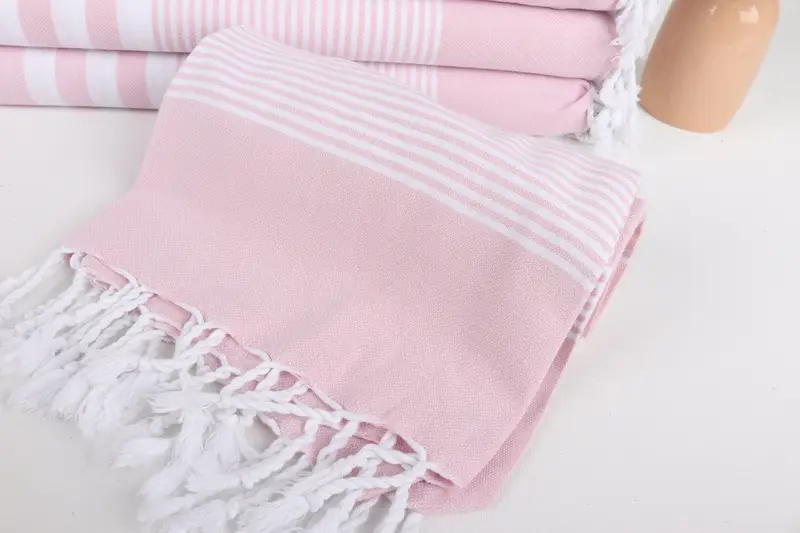 70x40 Cotton Striped Towel, Personalized Turkish Towel, Scarf Towel, Lightweight Turkish towel, Embroidered Towel, Custom Beach Towels, Home Gift - 4