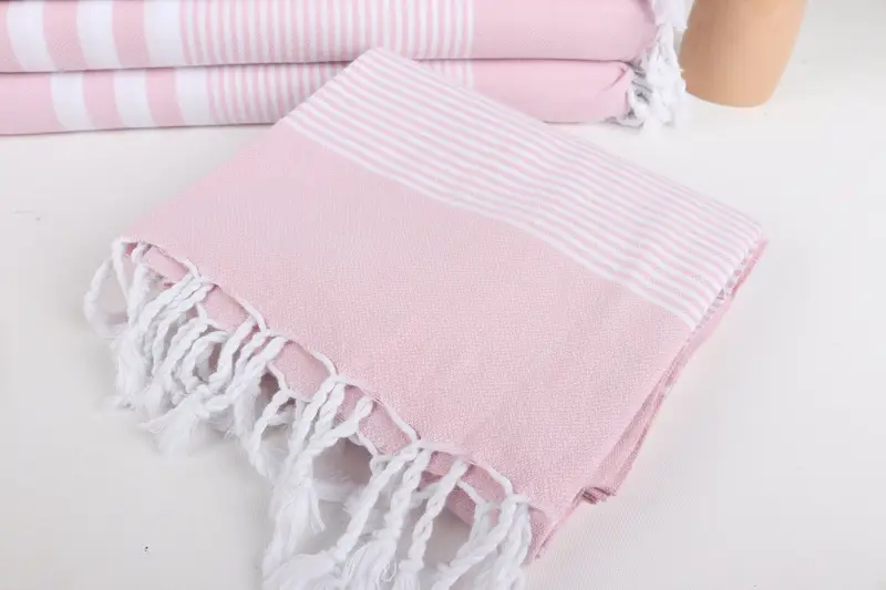 70x40 Cotton Striped Towel, Personalized Turkish Towel, Scarf Towel, Lightweight Turkish towel, Embroidered Towel, Custom Beach Towels, Home Gift - 5