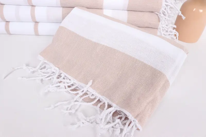 Custom Towel, Gift For Best Friend, Spa Towel, Gifts For Him, Fringed Turkish towel for poolside, Organic Turkish towel, 70x40 Cotton Striped Towel - 4