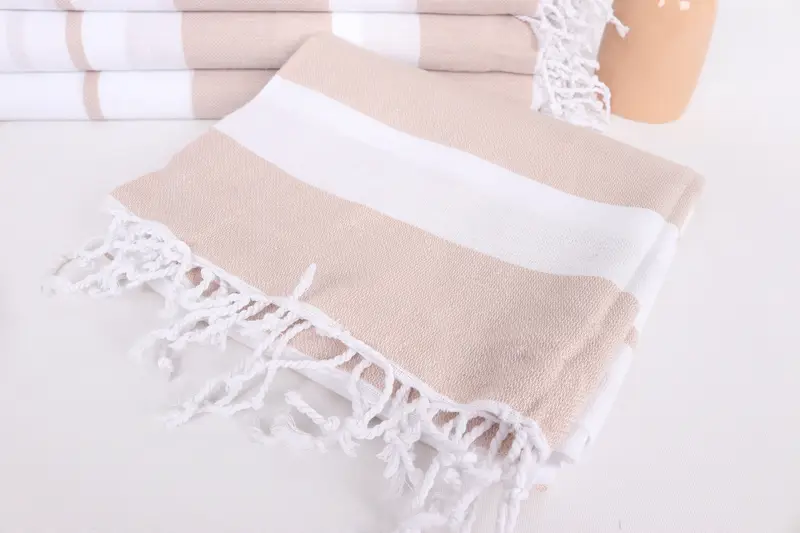 Custom Towel, Gift For Best Friend, Spa Towel, Gifts For Him, Fringed Turkish towel for poolside, Organic Turkish towel, 70x40 Cotton Striped Towel - 5