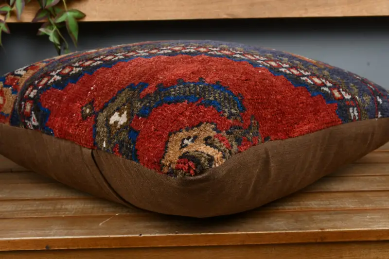 20x20 Red Cushion, Antique Pillows, Home Decor Pillow, Lounge Throw Pillow Case, Pillow Cover, Turkish Kilim Pillow - 3